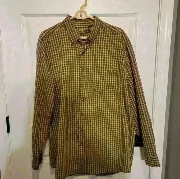 L.L.Bean Men large tall button up shirt - Picture 1 of 4